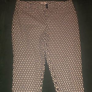 Black and Beige Ankle Slacks